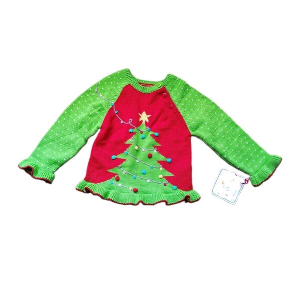 Zubels Other - Zubels Baby Christmas Sweater 18 Months NWT Holiday Tree Knit Pullover Festive